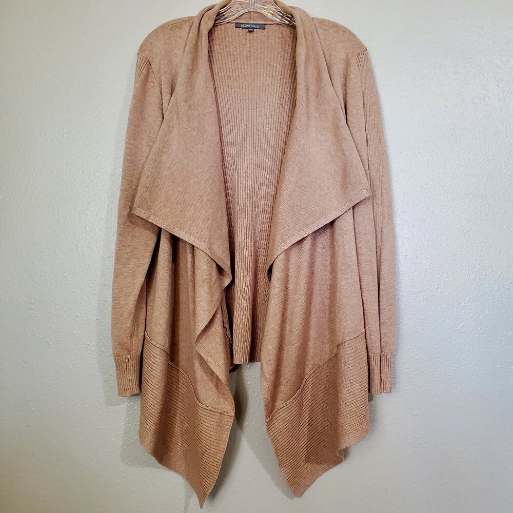 Cardigan Open Front Waterfall Cardigan Sweater Women's XL EUC